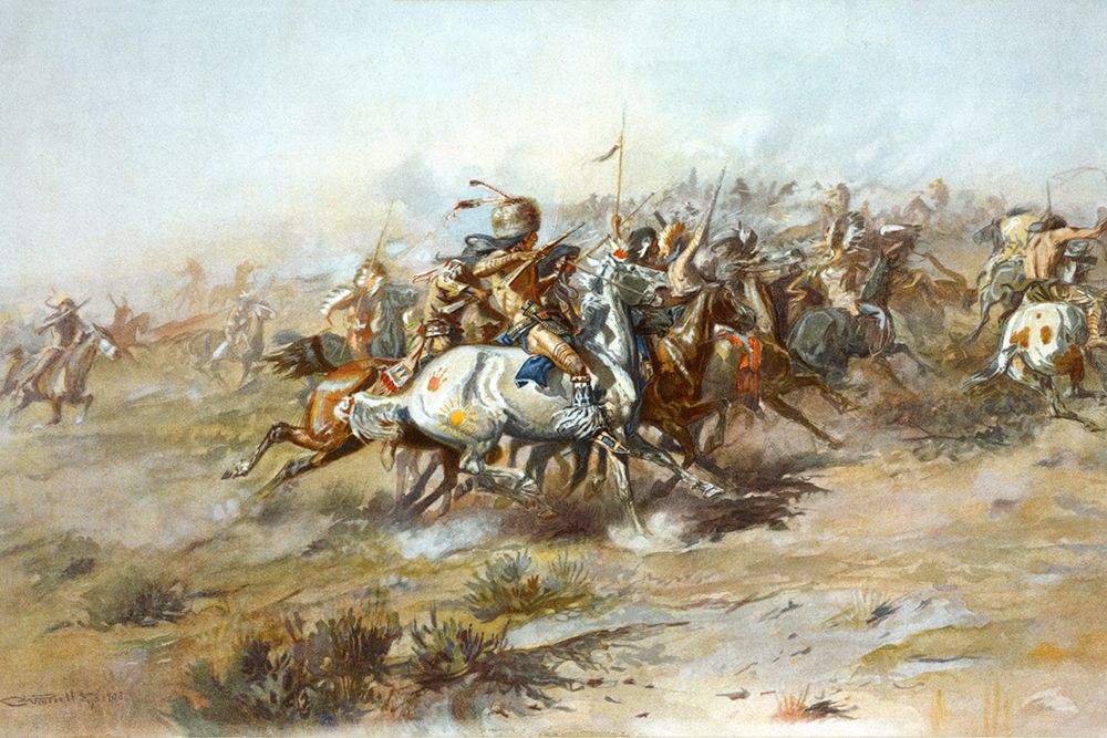 The Custer Fight art print by Charles Marion Russell for $57.95 CAD