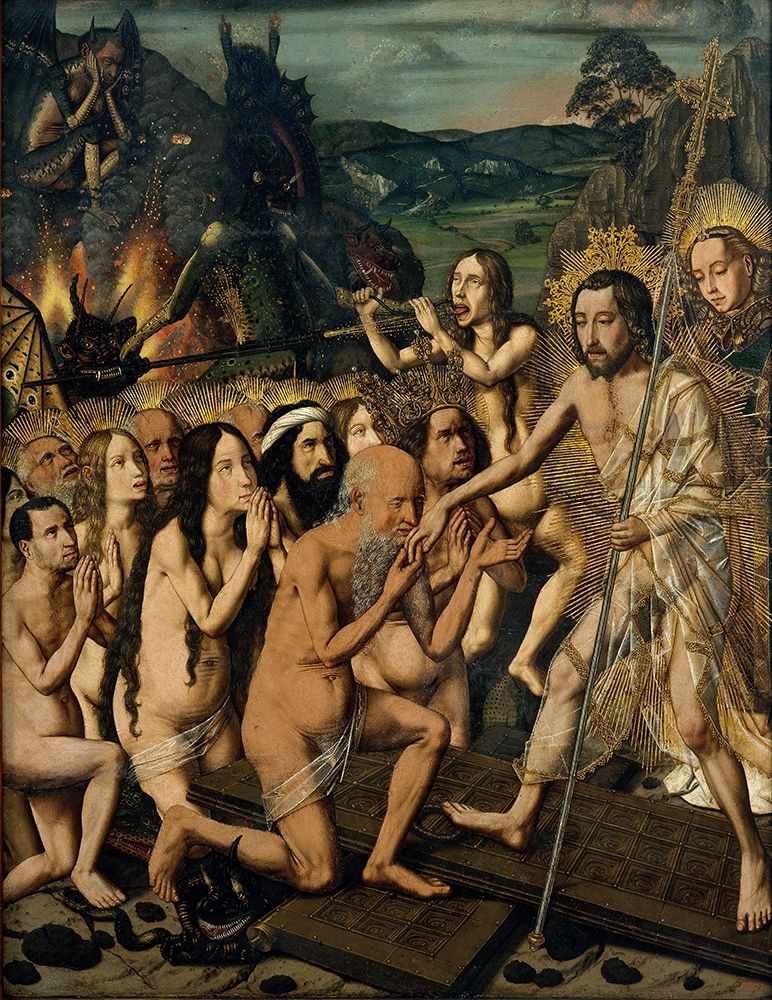 Descent of Christ into Limbo art print by Bartolome Bermejo for $57.95 CAD