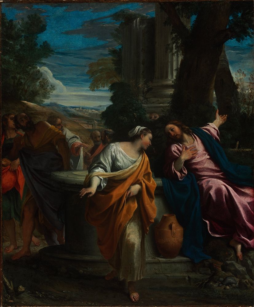 Christ and the Samaritan Woman art print by Annibale Carracci for $57.95 CAD
