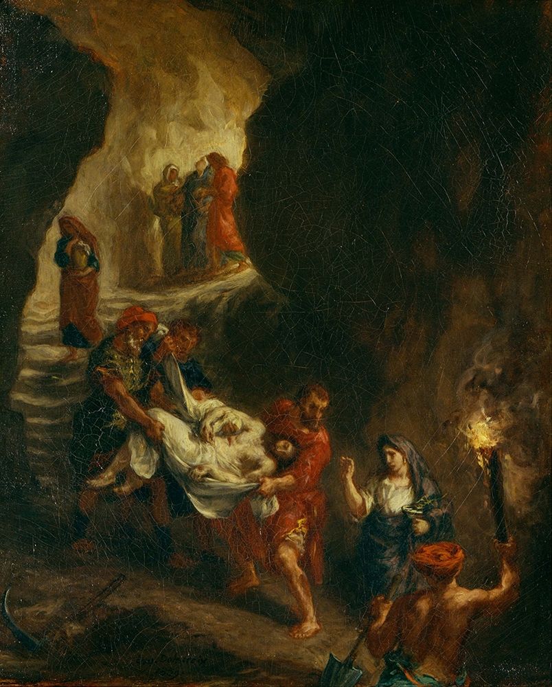 Christ Carried Down to the Tomb art print by Eugene Delacroix for $57.95 CAD