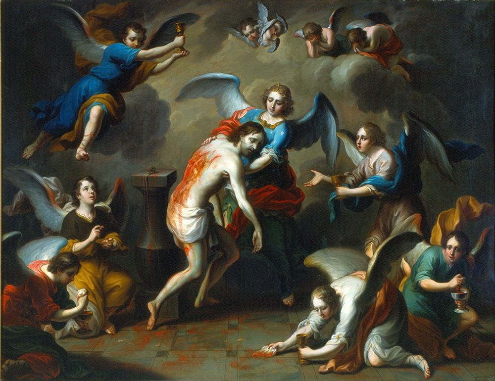 Christ Consoled by the Angels art print by Juan Patricio Morlete Ruiz for $57.95 CAD