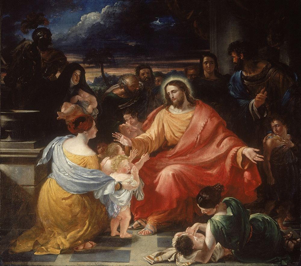 Christ Blessing the Little Children art print by Benjamin Robert Haydon for $57.95 CAD