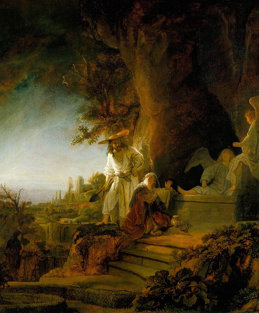 Christ and St Mary Magdalen at the Tomb 1638 art print by Rembrandt for $57.95 CAD