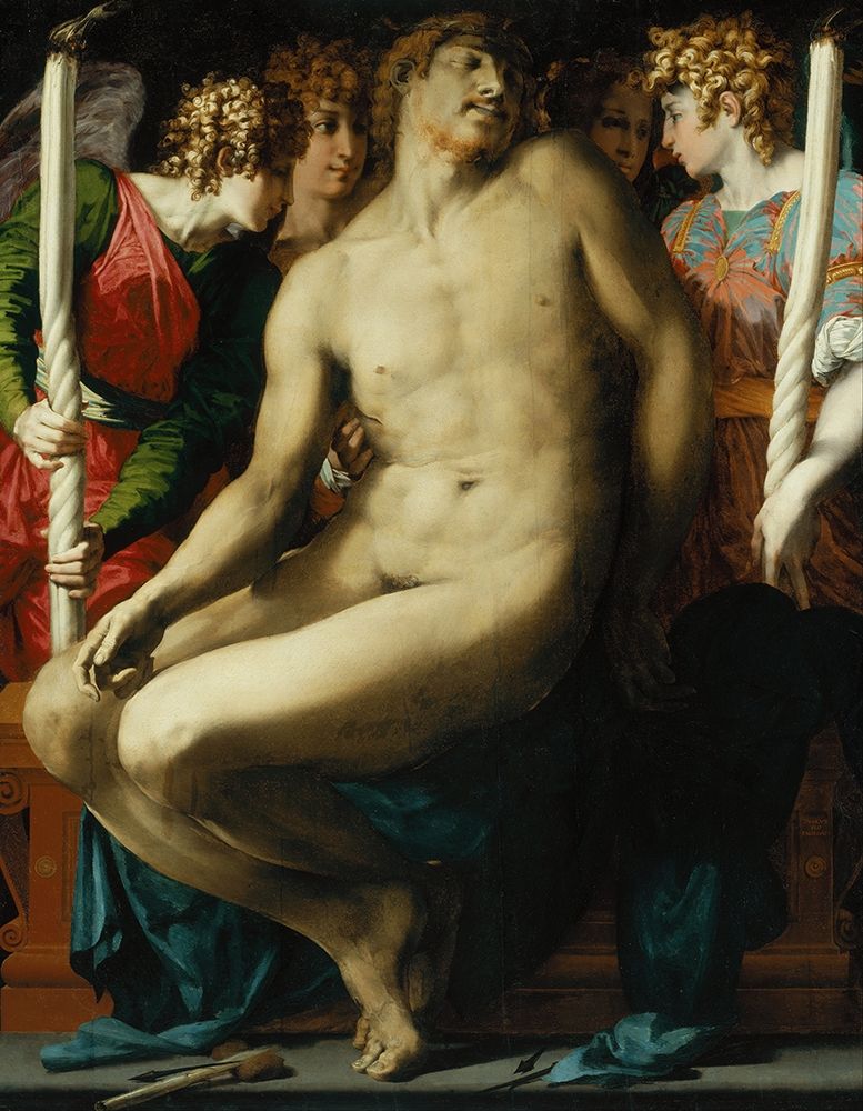 The Dead Christ with Angels art print by Rosso Fiorentino for $57.95 CAD