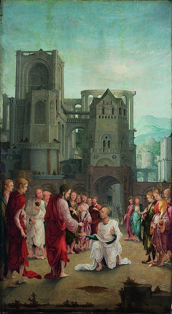 Christ Hands the Keys Over to St. Peter art print by Wolf Huber for $57.95 CAD