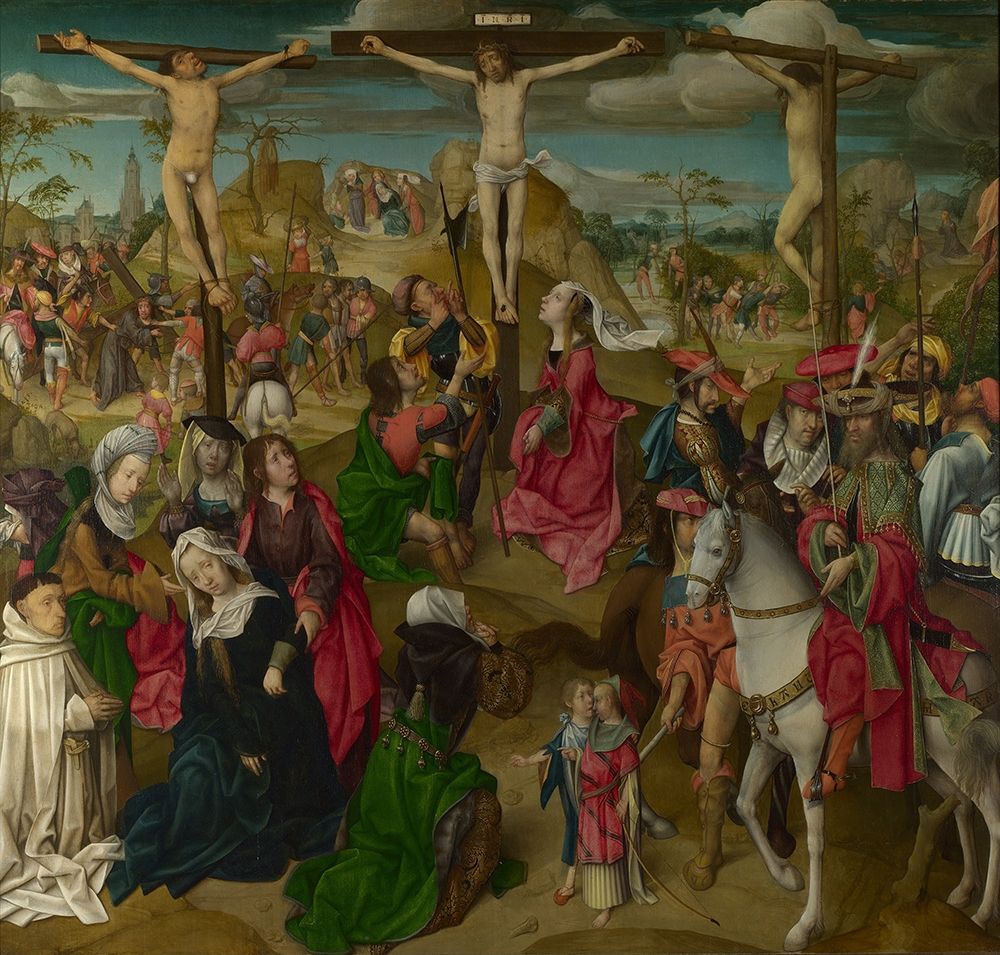 The Crucifixion- Central Panel art print by Master of Delft for $57.95 CAD
