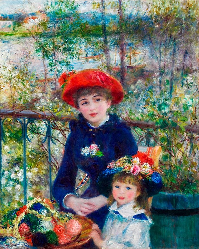 Two Sisters On the Terrace 1881 by Pierre-Auguste Renoir