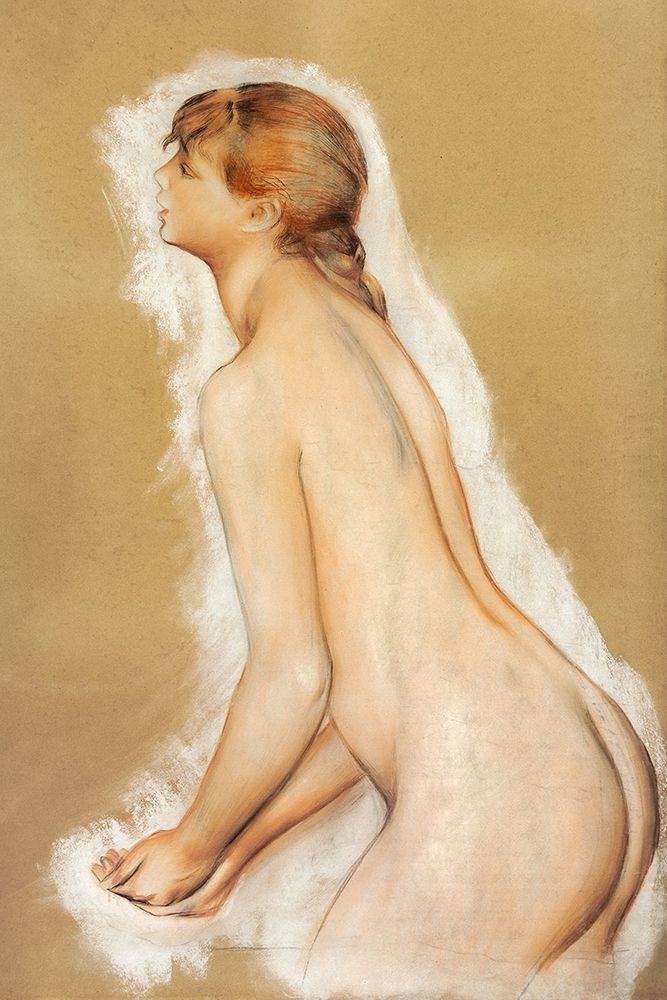 Splashing Figure Study for The Large Bathers 1884â€“1885 art print by Pierre-Auguste Renoir for $57.95 CAD