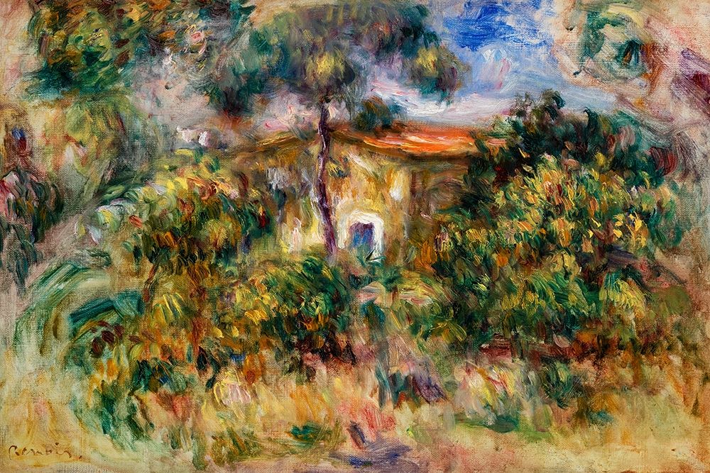 Farmhouse 1917 art print by Pierre-Auguste Renoir for $57.95 CAD
