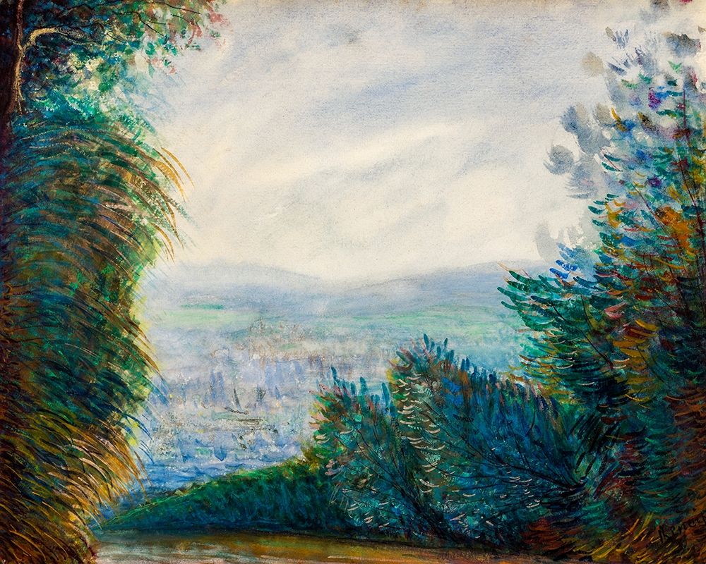 The Auvers Valley on the Oise River 1884 art print by Pierre-Auguste Renoir for $57.95 CAD