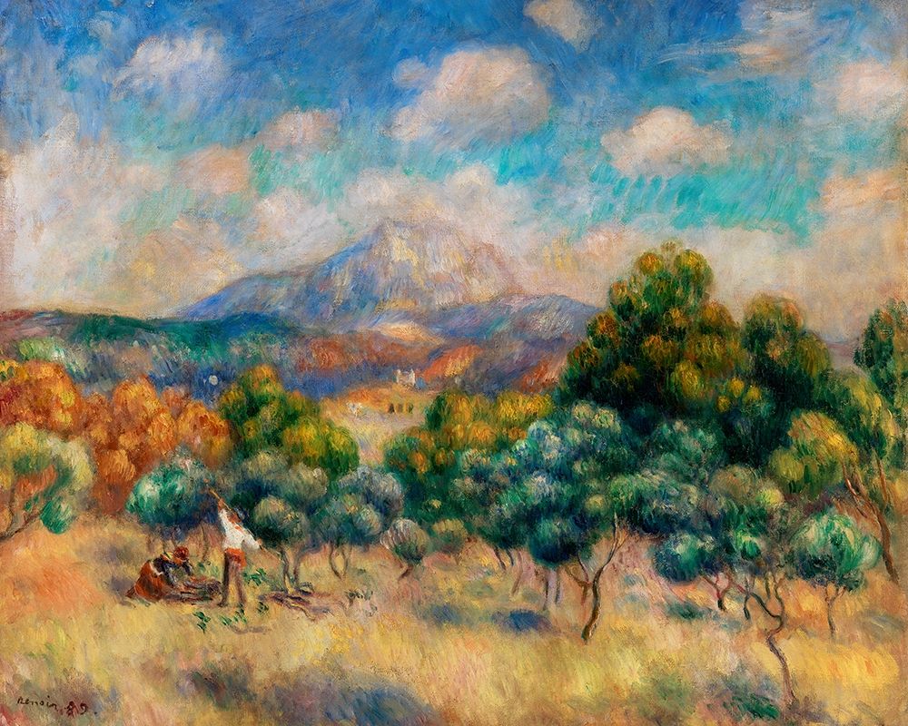 Mount of Sainte Victoire 1889 art print by Pierre-Auguste Renoir for $57.95 CAD