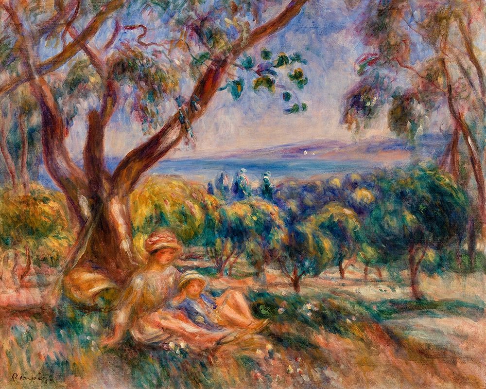 Landscape with Figures, near Cagnes 1910 art print by Pierre-Auguste Renoir for $57.95 CAD