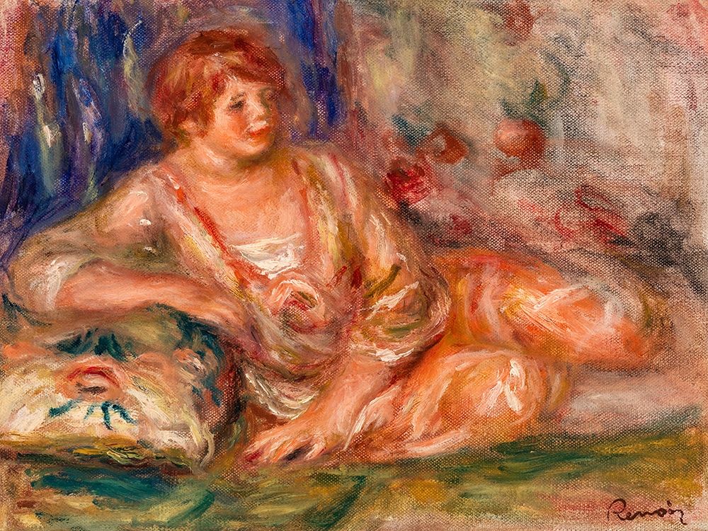 Andree in Pink, Reclining 1918 art print by Pierre-Auguste Renoir for $57.95 CAD