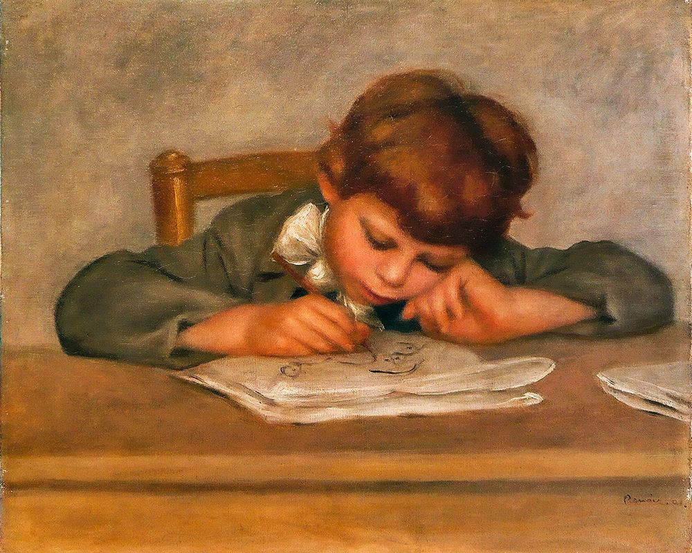 Jean Renoir drawing art print by Pierre-Auguste Renoir for $57.95 CAD