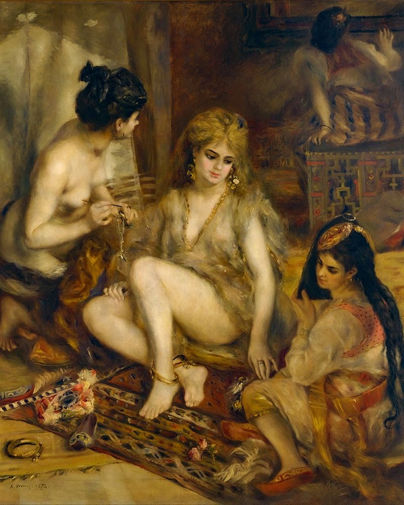 Parisiennes in Algerian Costume or Harem art print by Pierre-Auguste Renoir for $57.95 CAD