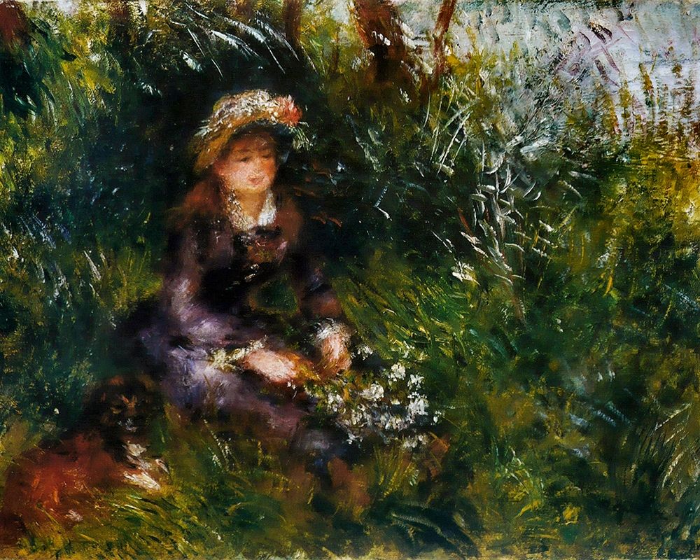 Madame Renoir with the dog art print by Pierre-Auguste Renoir for $57.95 CAD