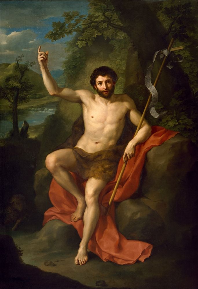 St. John the Baptist Preaching in the Wilderness art print by Anton Raphael Mengs for $57.95 CAD