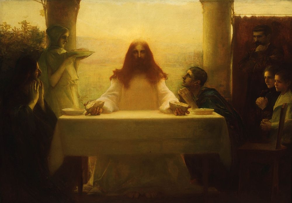 Christ and the Pilgrims at Emmaus art print by Pascal Dagnan-Bouveret for $57.95 CAD