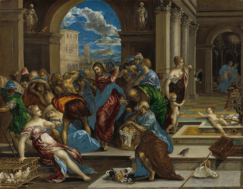 Christ cleansing the Temple ca 1571 art print by El Greco for $57.95 CAD