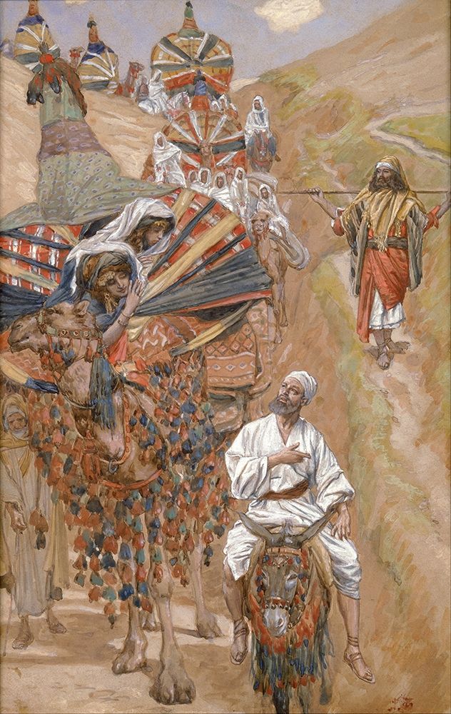 Rebecca Meets Isaac by the Way art print by James Tissot for $57.95 CAD