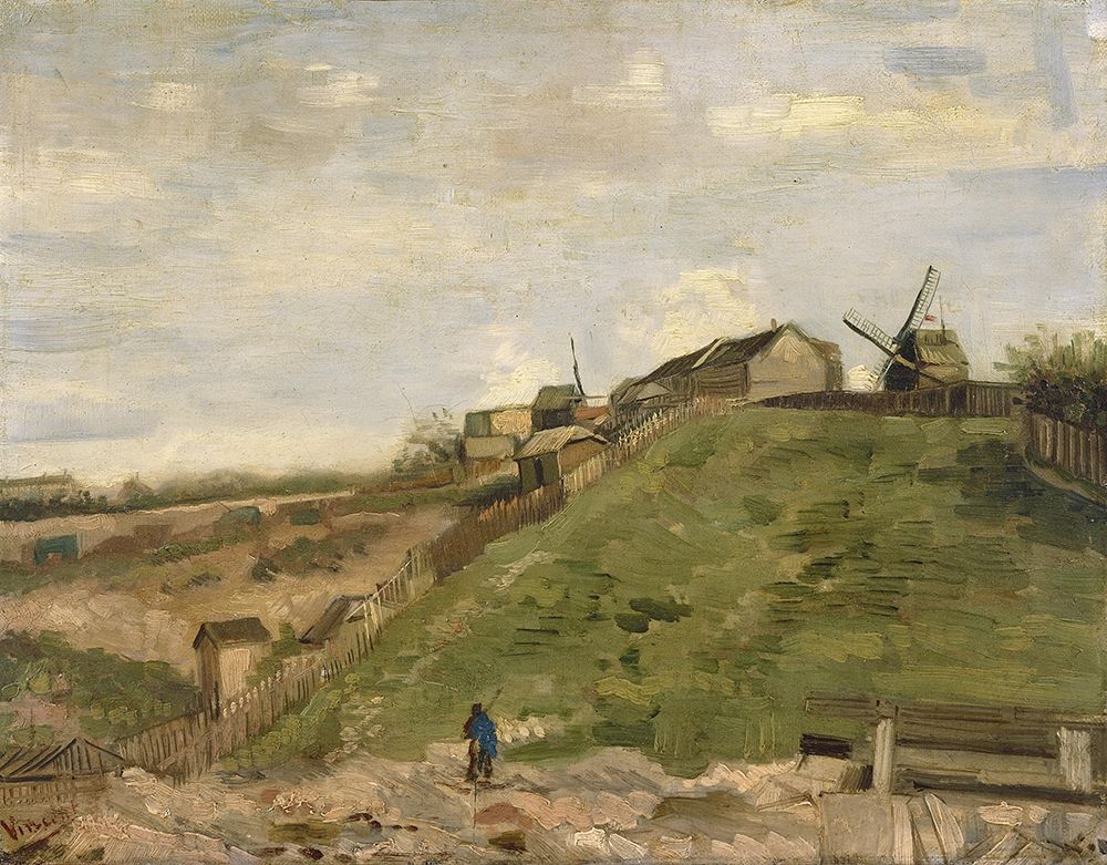 The hill of Montmartre with stone quarry art print by Vincent van Gogh for $57.95 CAD