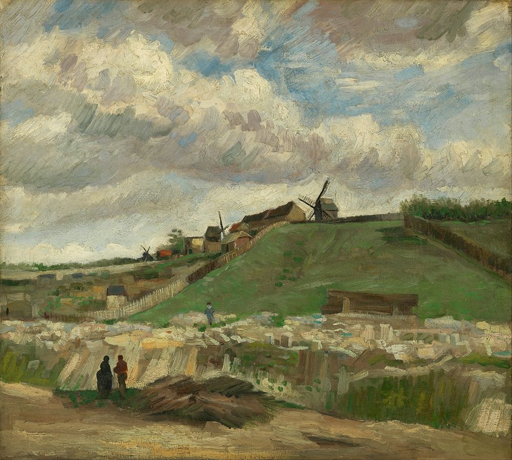 The hill of Montmartre with stone quarry art print by Vincent van Gogh for $57.95 CAD