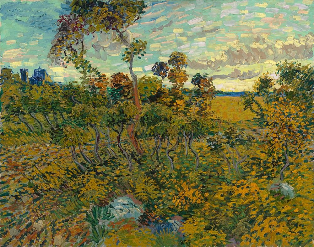 Sunset at Montmajour art print by Vincent van Gogh for $57.95 CAD