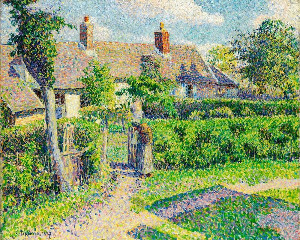 Peasants houses, Eragny art print by Camille Pissarro for $57.95 CAD