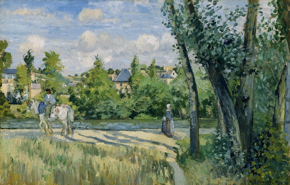 Sunlight on the Road, Pontoise art print by Camille Pissarro for $57.95 CAD