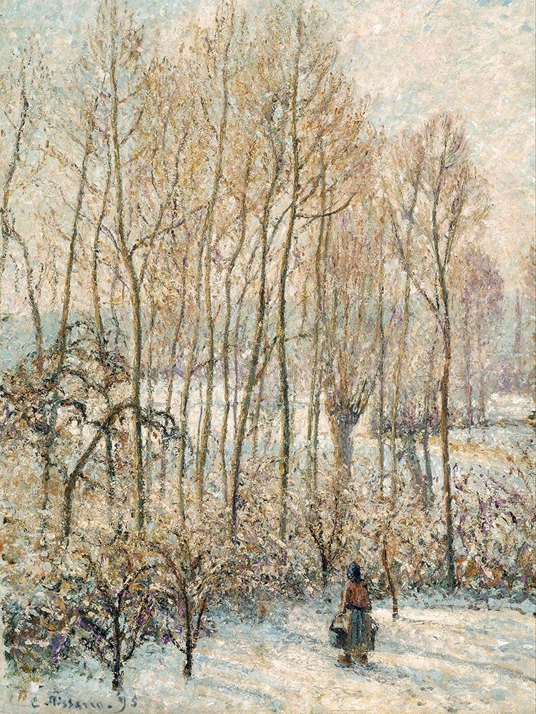 Morning Sunlight on the Snow, Eragny-sur-Epte art print by Camille Pissarro for $57.95 CAD