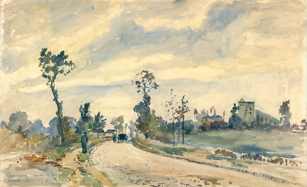 Louveciennes, Route de Saint-Germain art print by Camille Pissarro for $57.95 CAD