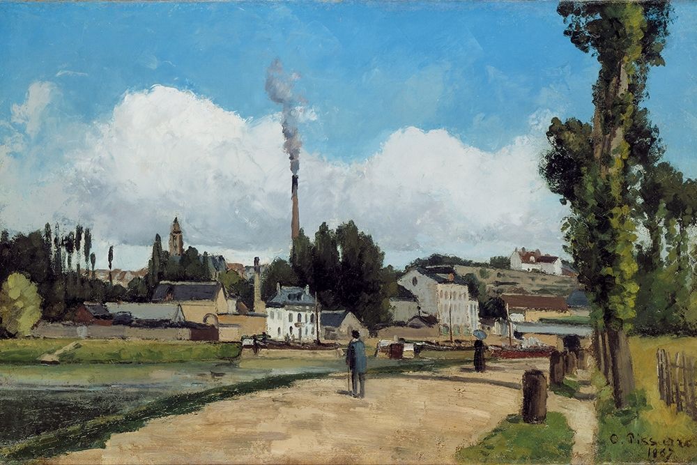 Banks of the Oise at Pontoise art print by Camille Pissarro for $57.95 CAD