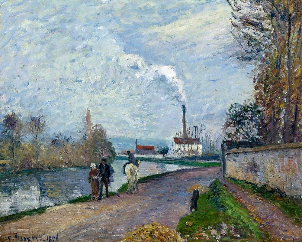 The Oise near Pontoise in Grey Weather art print by Camille Pissarro for $57.95 CAD