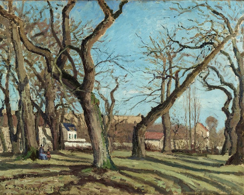 Chestnut Grove at Louveciennes art print by Camille Pissarro for $57.95 CAD