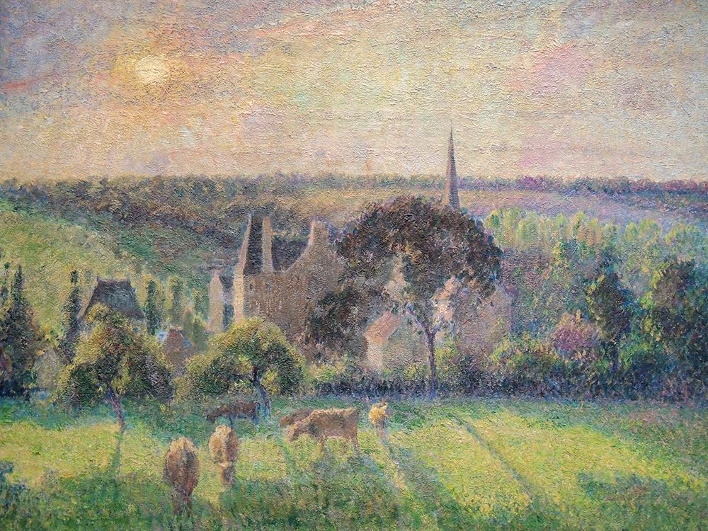 Landscape at Eragny art print by Camille Pissarro for $57.95 CAD