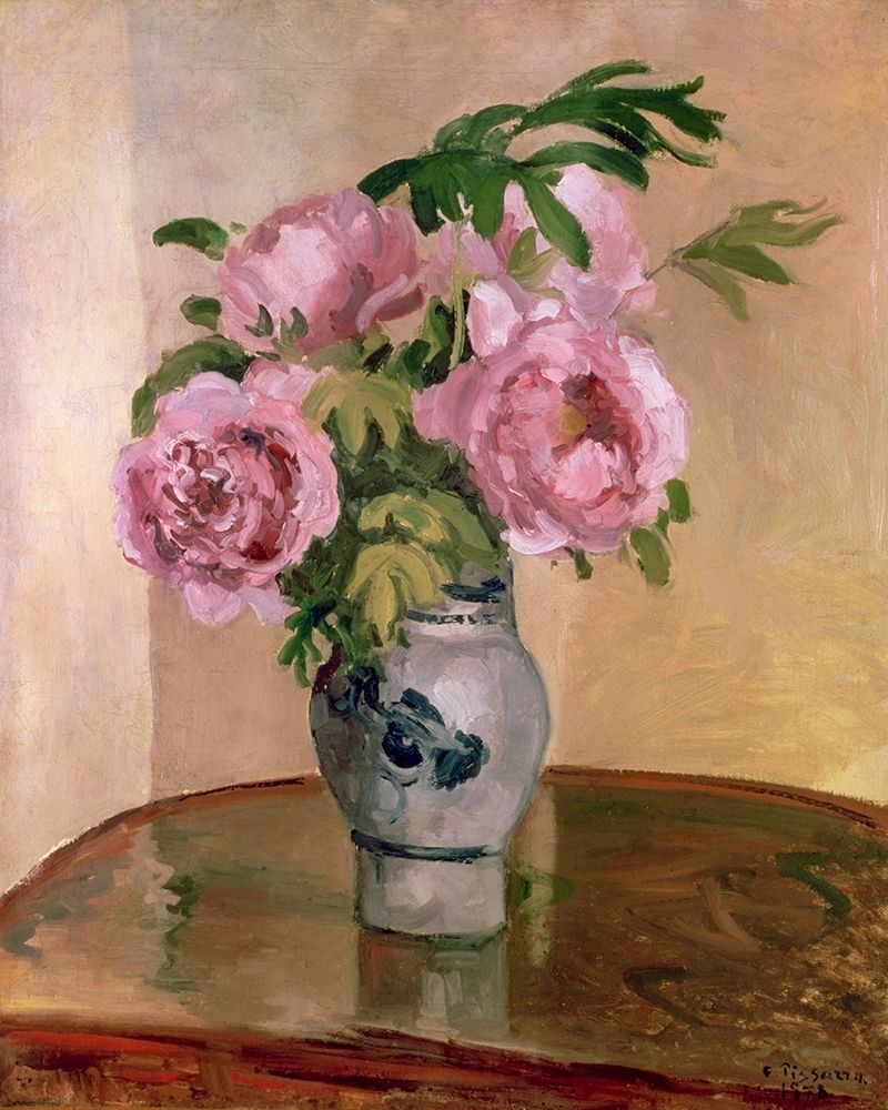 Bouquet of Pink Peonies art print by Camille Pissarro for $57.95 CAD