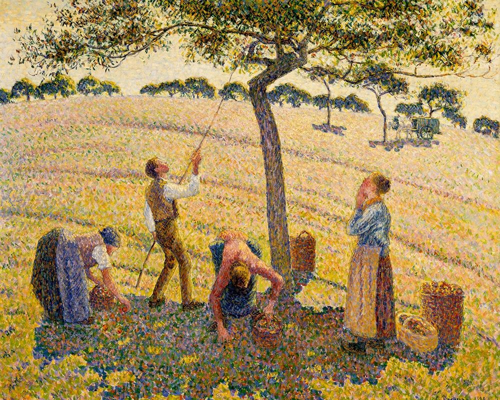 Apple harvest at Eragny art print by Camille Pissarro for $57.95 CAD