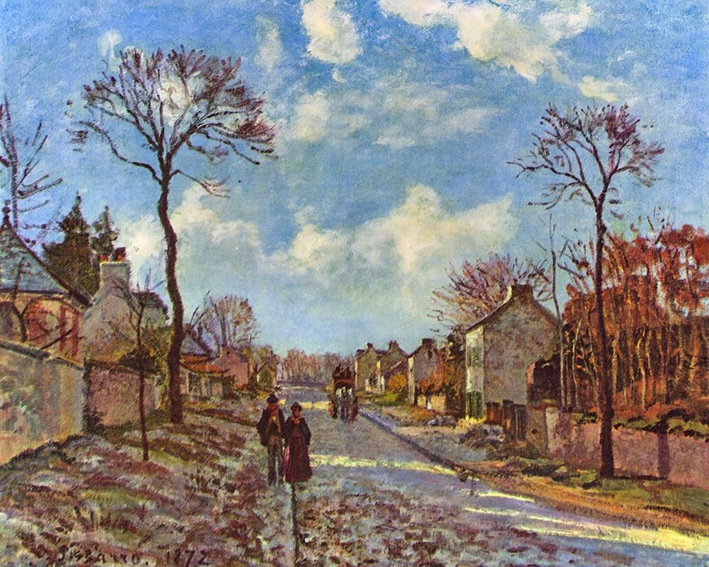 Route de Versailles, Louveciennes art print by Camille Pissarro for $57.95 CAD