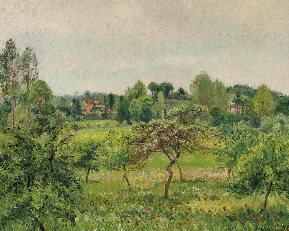 June, rainy weather, Eragny art print by Camille Pissarro for $57.95 CAD