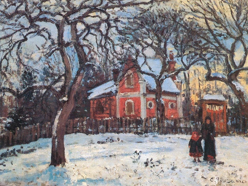 Chestnut trees in Louveciennes art print by Camille Pissarro for $57.95 CAD