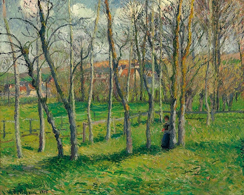 Prairie de Bazincourt art print by Camille Pissarro for $57.95 CAD