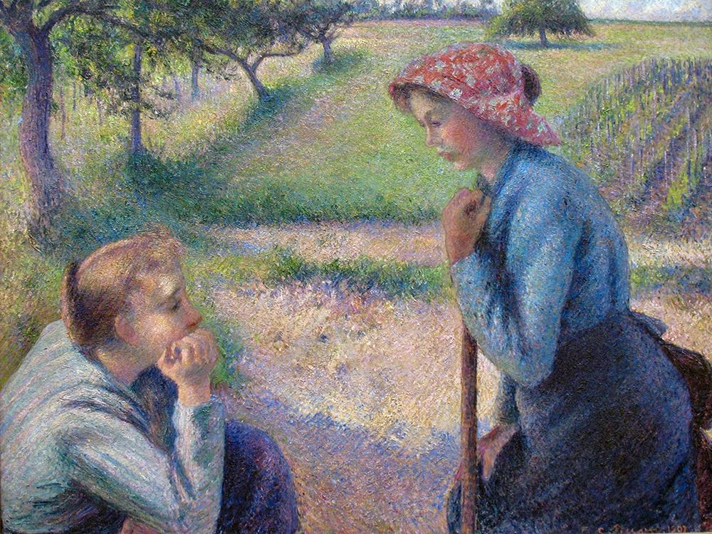 The Young Peasant Women art print by Camille Pissarro for $57.95 CAD