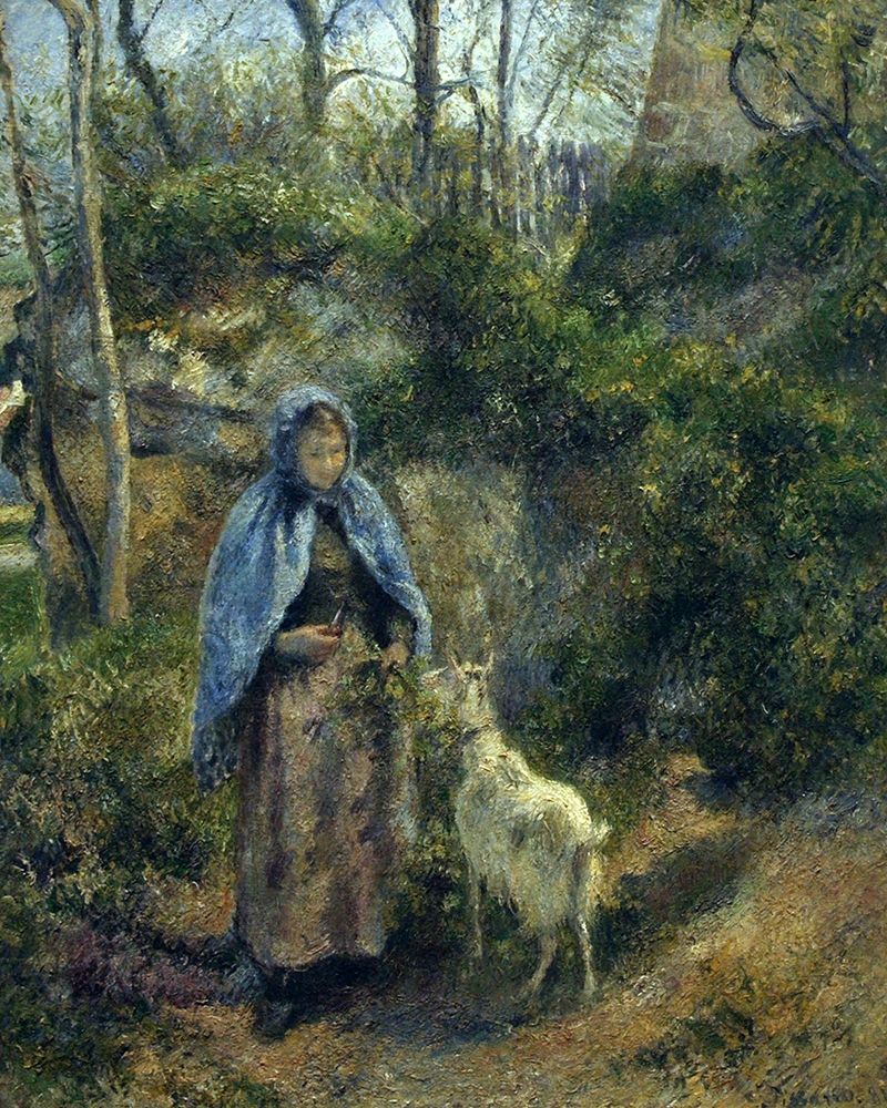 The Goat Girl art print by Camille Pissarro for $57.95 CAD