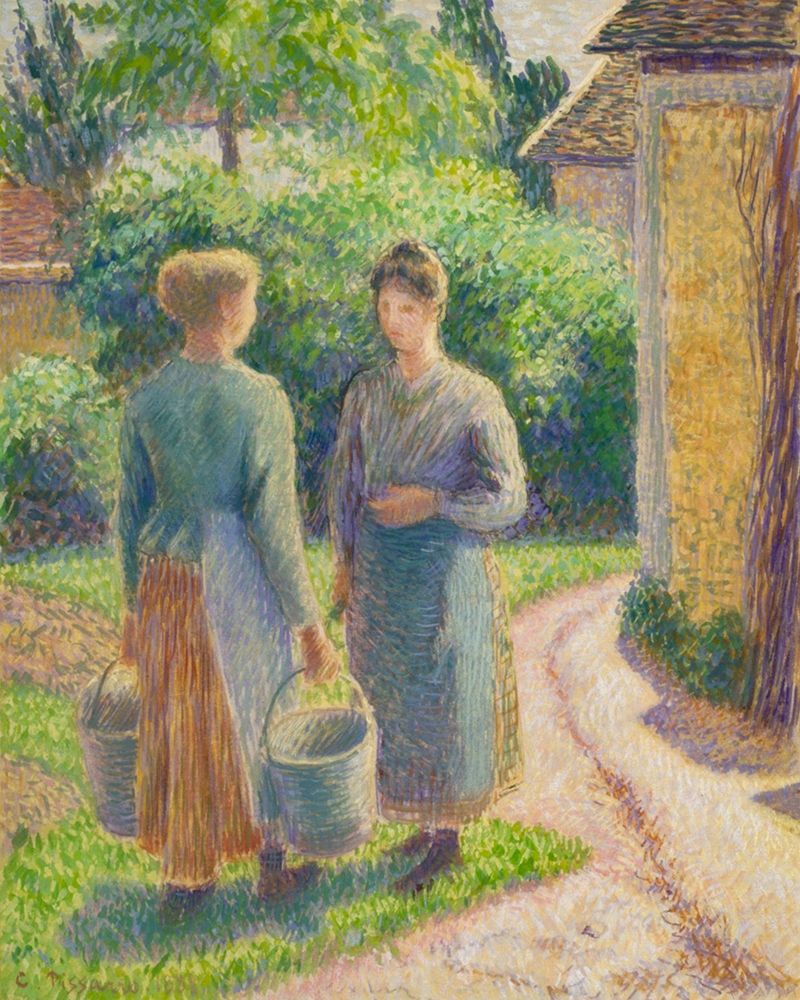 Two Women in a Garden art print by Camille Pissarro for $57.95 CAD