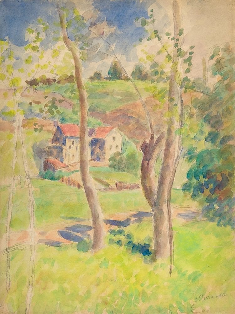 Landscape art print by Camille Pissarro for $57.95 CAD