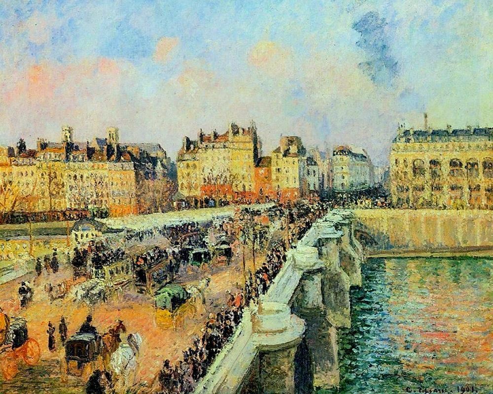 Pont Neuf, Afternoon, Sunlight art print by Camille Pissarro for $57.95 CAD