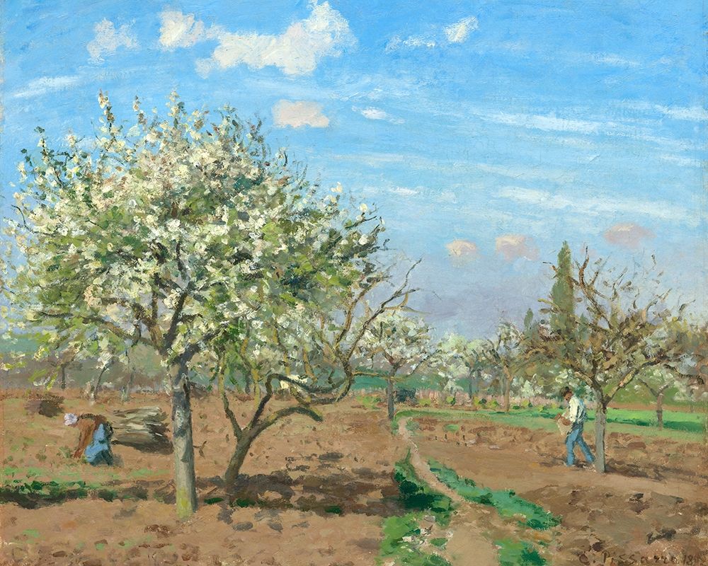 Orchard in Bloom, Louveciennes art print by Camille Pissarro for $57.95 CAD