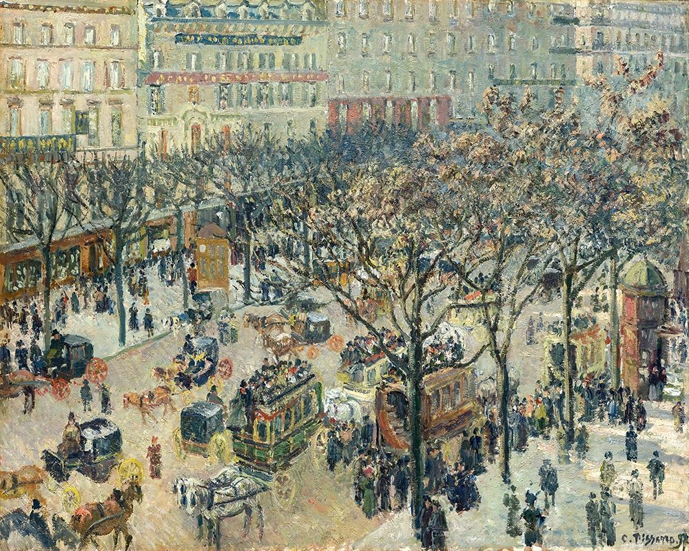 Boulevard des Italiens, Morning, Sunlight art print by Camille Pissarro for $57.95 CAD