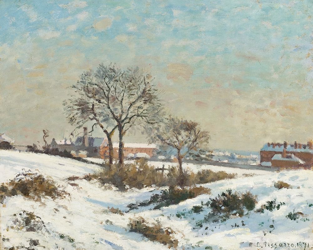 Snowy Landscape at South Norwood art print by Camille Pissarro for $57.95 CAD