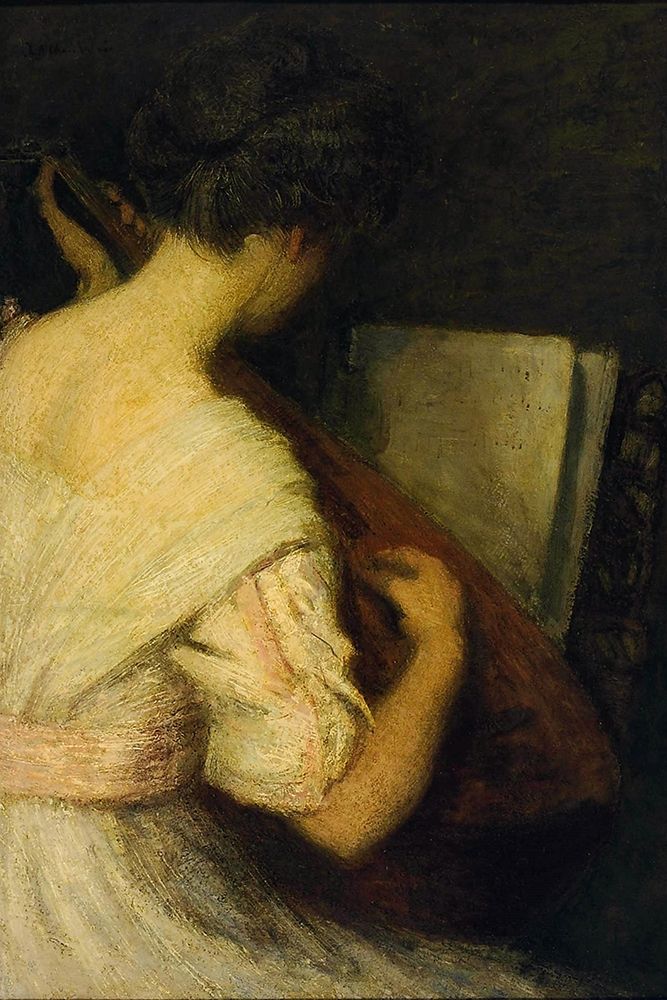 The Lute Player art print by J Alden Weir for $57.95 CAD